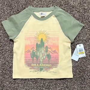 Billabong Kids Green & Cream Desert Sunset Raglan Tee